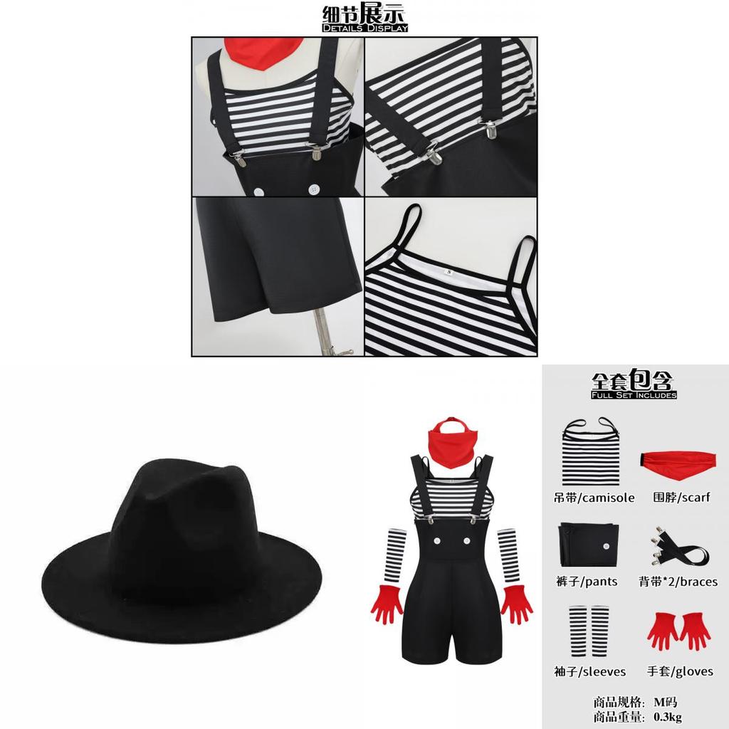 Vintage Cosplay Costume Includes Top Pants And Accessories For Stage Shows