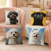 Cute Cartoon Anime Dog Pillow Case Organic Short Plush Cushion Covers Breathable Washable WrinkleResistant