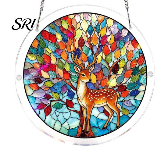 Lebendiges Schatten Puzzle Spielzeug Acryl Puzzle Sonnenfänger Fensteraufhängung Kit, Buntglas Stil DIY Interaktive Heimdekoration Puzzles Gartendekoration,