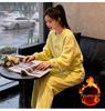 Korean Style Autumn/Winter 2025 Casual Hoodie & Wide-Leg Pants Set for Women