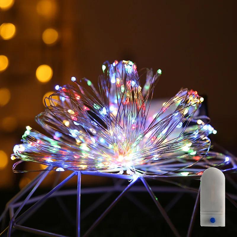 LED Fairy String Lights Battery Powered Copper Wire Garland Light For Bedroom Outdoor Garden Wedding Party Birthday Decoration
