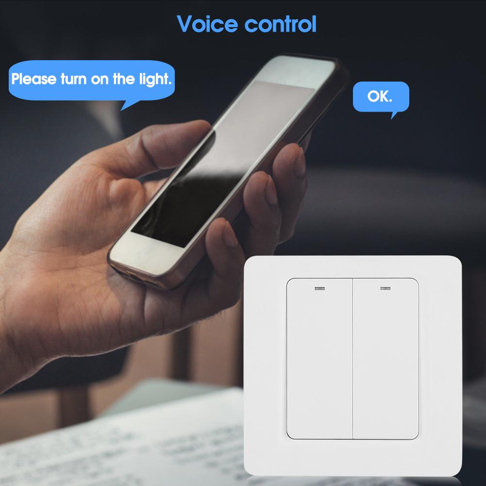 2-Way Wall Switch Panel Support for Alexa / for Google Voice Control   for Tuya Zigbee