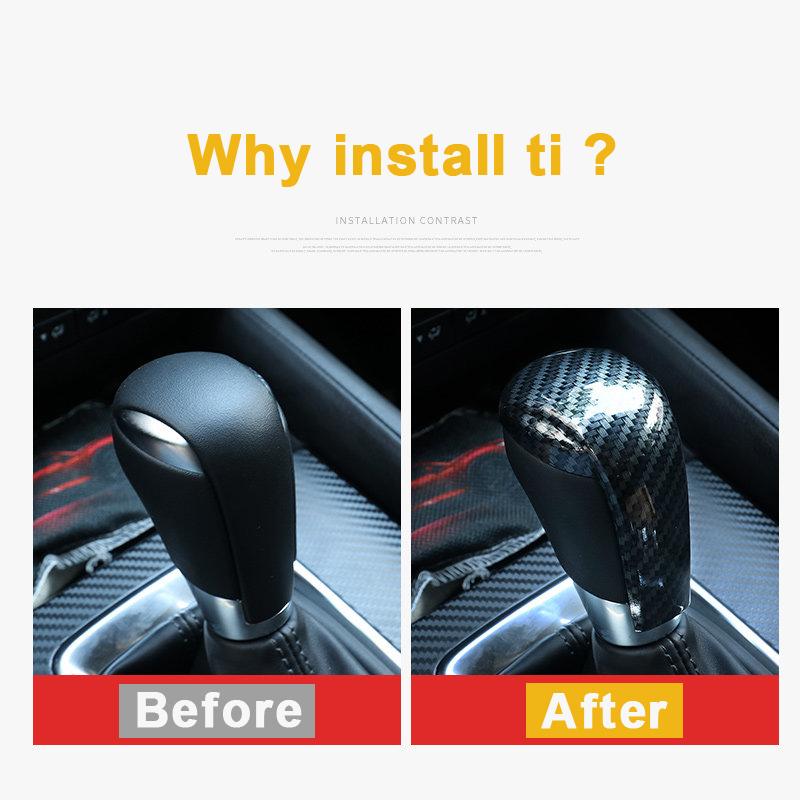 Capac butonului schimbătorului de viteze pentru mașină, autocolant ornamental pentru mânerul schimbătorului de viteze pentru Mazda CX-5 CX5 CX 5 2017 2018 Accesorii