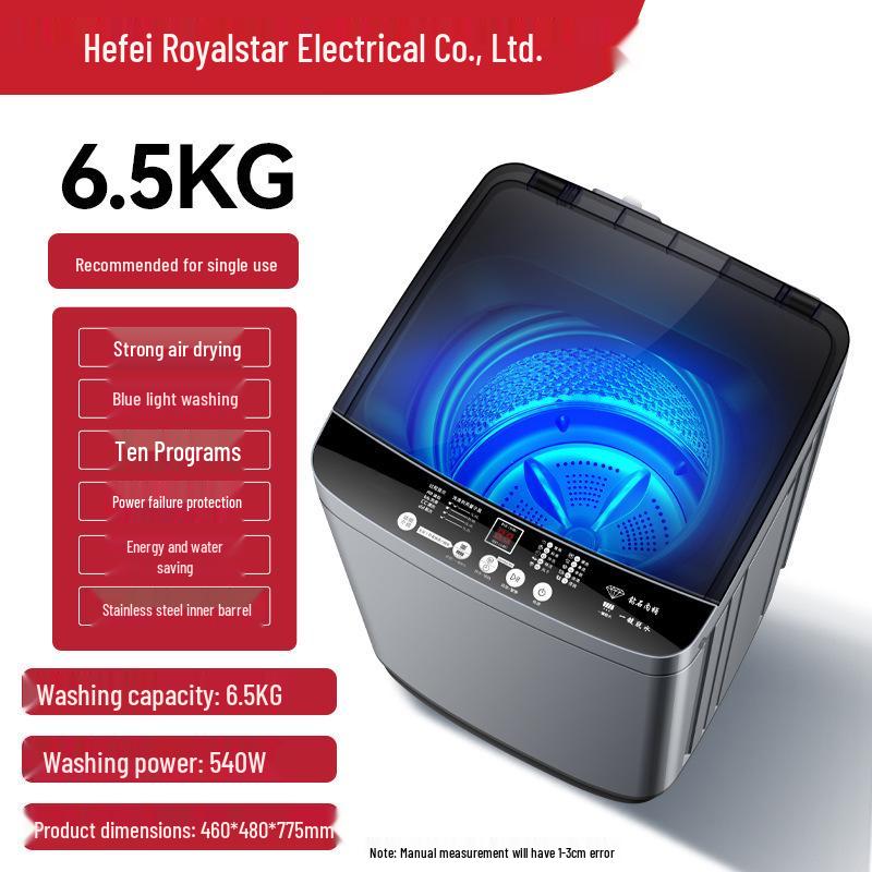 10kg Fully Automatic Washer-Dryer with Compact Pulsator for Households and Rentals