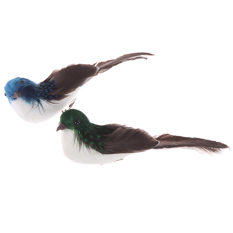 Mini Fake Birds Artificial Feather Foam Doves Wedding Garden Decoration.ornament
