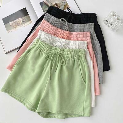 Damenmode Sommer Sport Hight Waist Detail Shorts Freizeithose