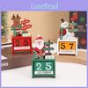 Charming Wooden Christmas Calendar Decoration Featuring Santa Claus For Festive Cheerful Homes