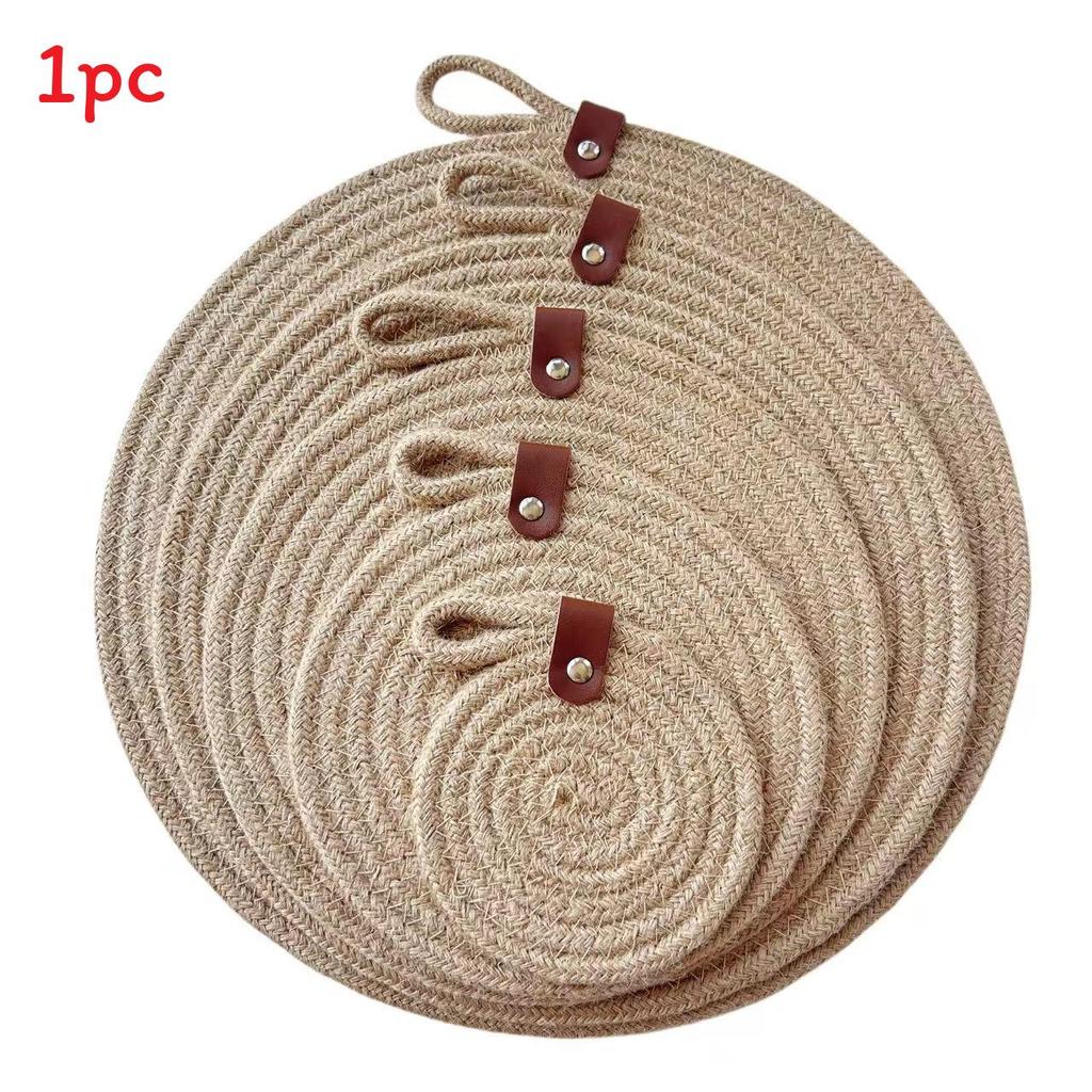 Round Jute Coaster Set With Waterproof Nonslip Design For Home Decor And Tea Cups