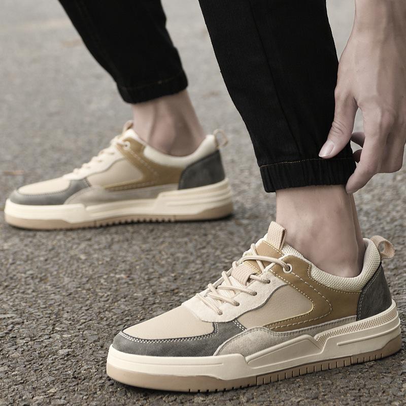 Men's shoes autumn trend British tooling shoes Korean version soft sole fashion breathable sports shoes retro casual board shoes