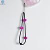Korean Black Heart Phone Charm Straps Acrylic Beaded Cell Phone Chains Handy Wristlet String Lanyard Y2K Jewelry Accessories