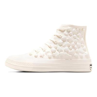 Chuck 70 3D Charms Anti-Slip Abrasion Resistant High Top Espadrilles Women's Beige