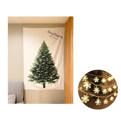 Tree Tapestry & LED Illumination Light Tapestry Wall Hanging Tree Ornament Jewelry Light Scandinavian Stylish (Set of 2)