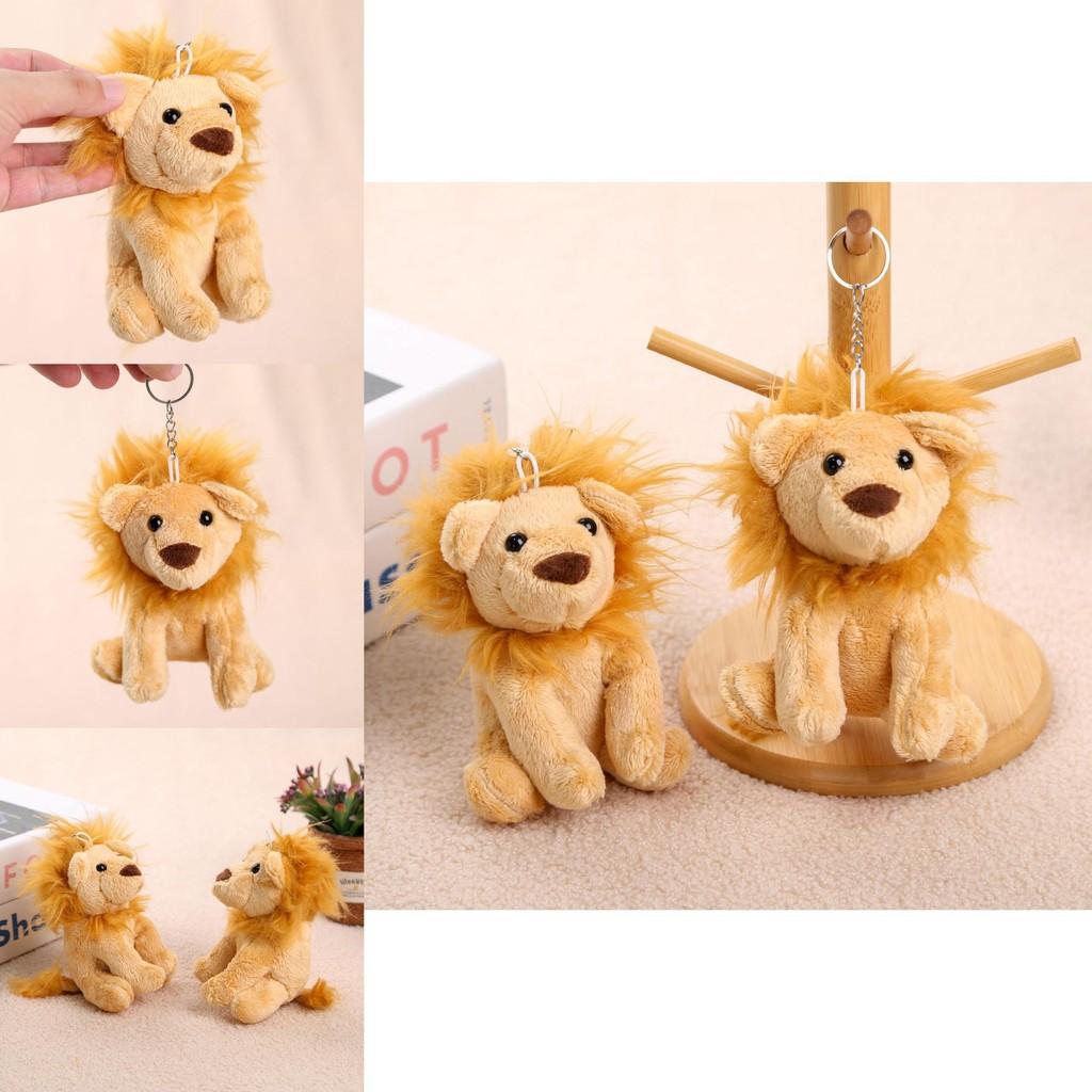 Plush Lion Keychain Toy With Short Plush Material For Girls And Gift Ideas