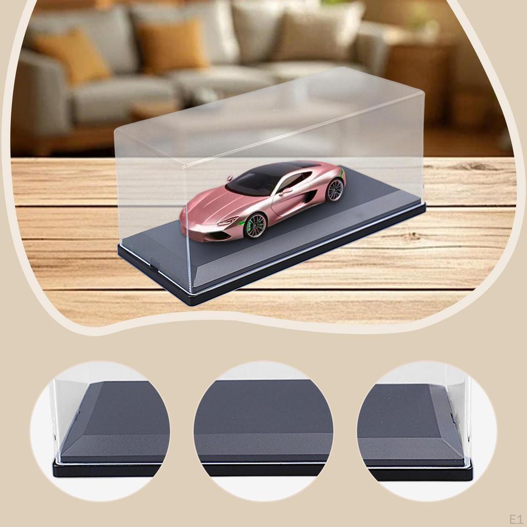 Display Case Stand Box Show Dustproof Protection Transparent Storage Showcase for