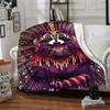 1pc Raccoon Vibrant Print Blanket - Lightweight Flannel Throw Blanket For Sofa, Bed, Living Room, Office, Outdoor Travel, Camping, Soft All-Season079