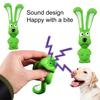 Interactive Squeaky Dog Toy Long Ear Rabbit Design Teeth Cleaning Bite Resistant Built-in Sound Pet Toy