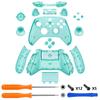 eXtremeRate Xbox Series X S Controller Shell Button Clear Replacement Side Rail Grip Front Backplate Cover for Xbox Core Wireless Controller Not