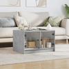 VidaXL Coffee Table with Glass Doors Concrete Grey 68x50x42 Cm 836367