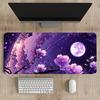 Large Gaming Mouse Pad Extra Long Desk Mat WithJapaneseInspired Purple FlowersGaming Keyboard Mousepads Long Desk Pads