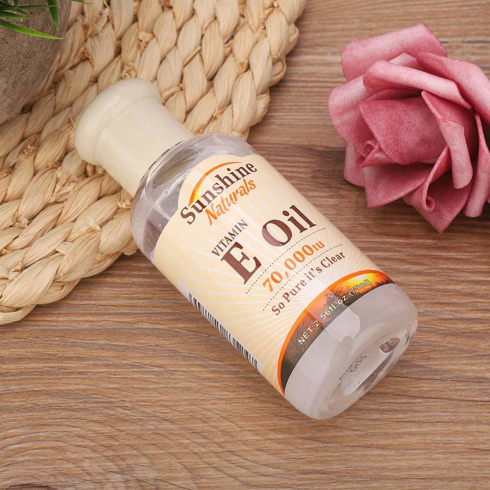 Vitamin E   Öl Aufhellend Feuchtigkeitsspendend Hautpflege Nährend (75ml Schwarze Flasche für die Nacht)