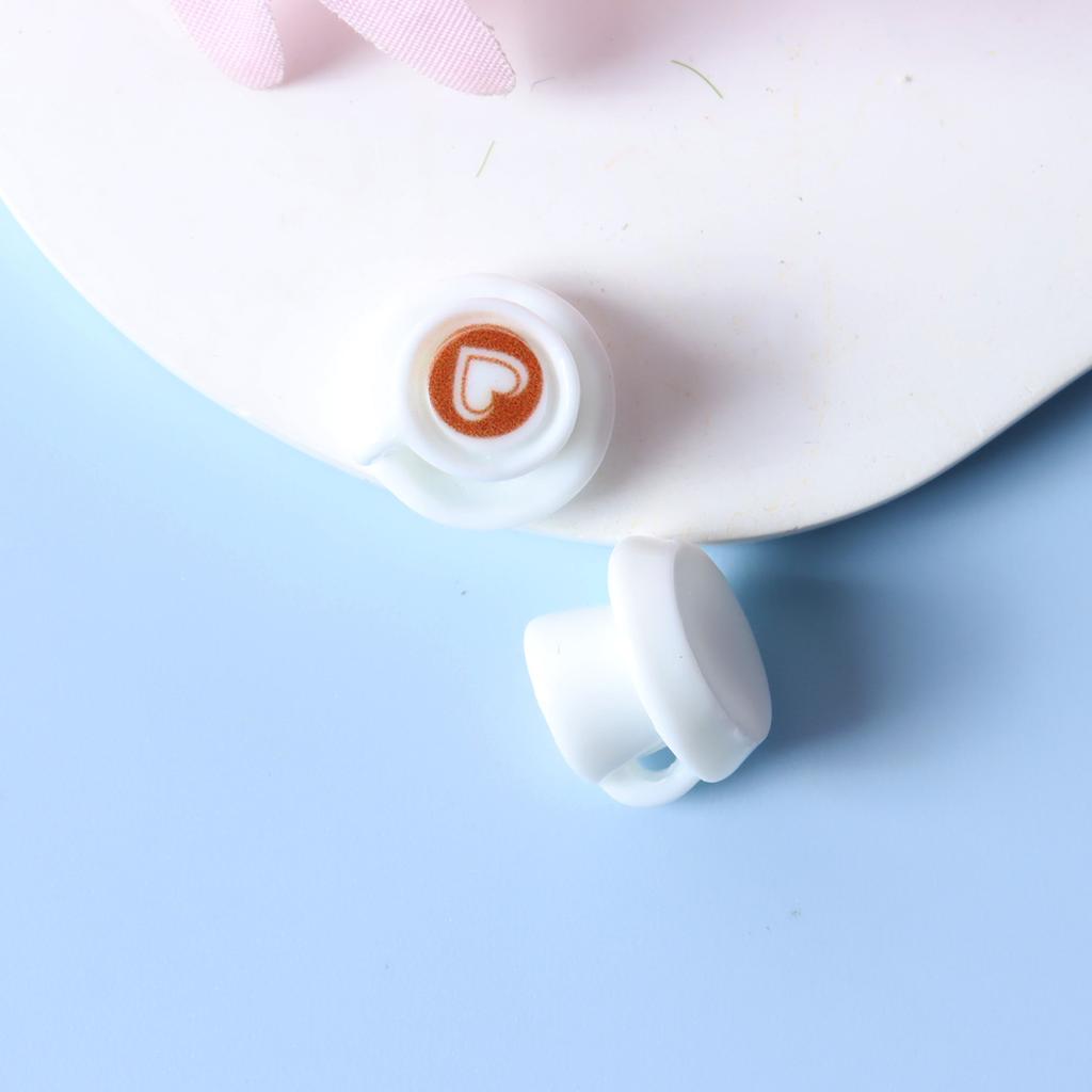 8 Stück Niedliche Mehrfarbige Kleine Kaffeetassen Anhänger 3D Harz Getränkebecher Ohrringe Anhänger Halskette Schlüsselanhänger DIY Schmuck Herstellen