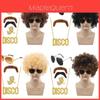 Stylish Punk Wig Set With Colorful Disco Glasses And Unique Necklace For Themed Parties