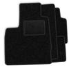 [Blm]Cr007 Black - Set Of Velour Floor Mats To Fit Chrysler Voyager Iii 1995-2000 - Black Trim