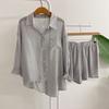 Honey J Women Noella Wrinkle Pocket Shirt Banding Shorts 4 Colors