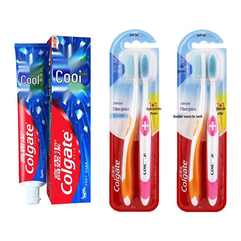 Colgate Ice Mint Toothpaste & Slim Soft Toothbrush Twin Pack