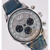 Used A high-quality chronograph watch suitable for an adult's watch [Detailed dial with tachymeter x craft leather selection/new] Panda color dial 