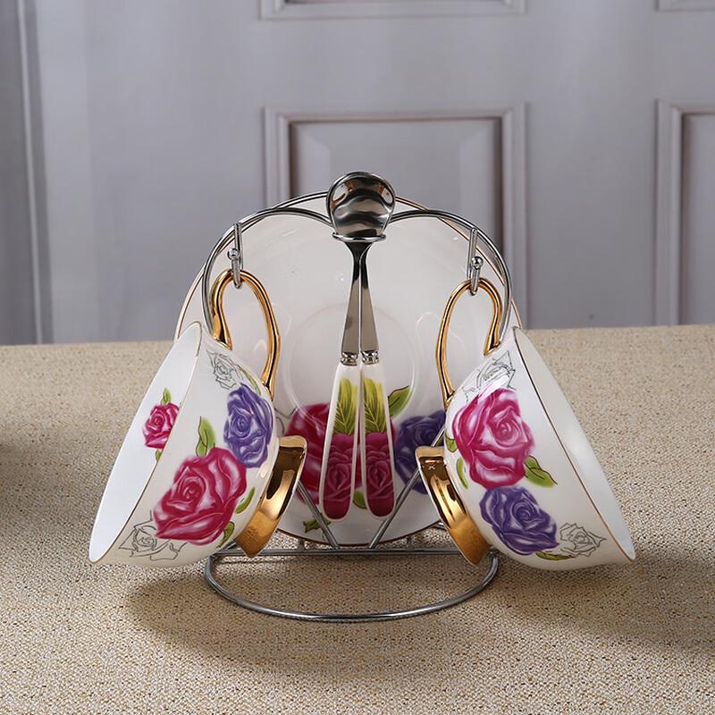 TLXT Jewel Rose High-Temperature Coffee Cup Set