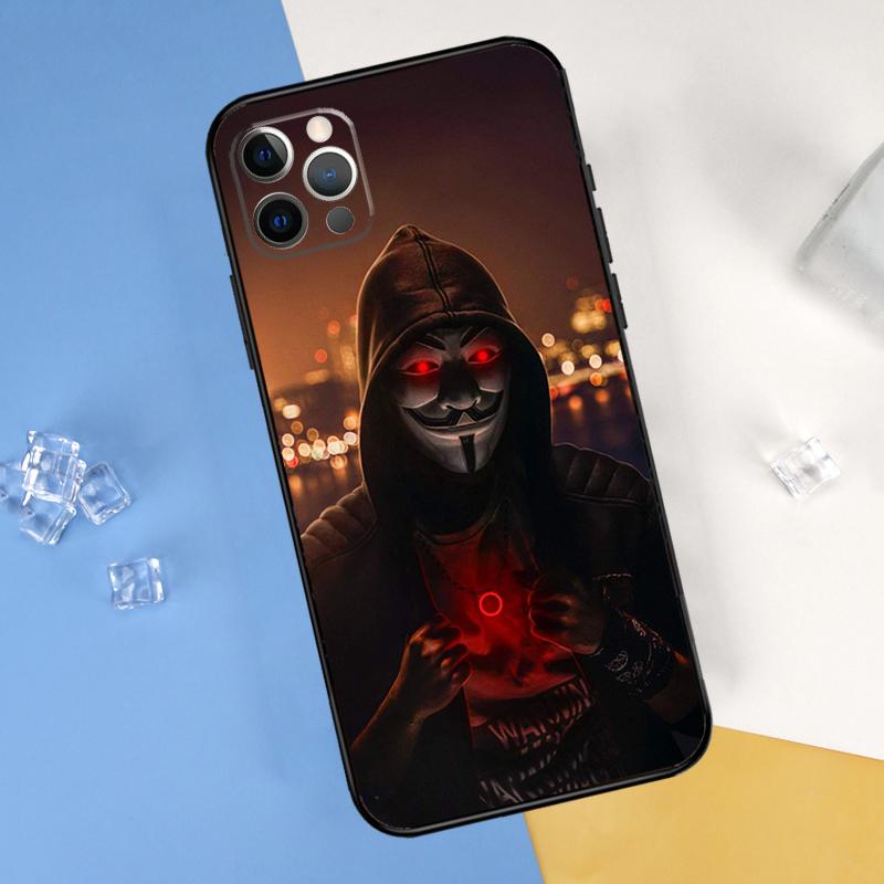 Anonymous Phone Case For iPhone 16 15 11 12 13 14 Pro Max Mini Cover For iPhone 16 15 X XS Max XR Plus Coque