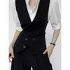 Men's and Women's  Casual Suits with A Lapel Collar Business Vest British Style Lapel Collar Slim Fit Vest Jacket