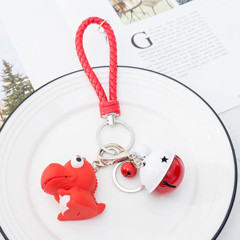 Dinosaur LED Light-Up & Sound Keychain Pendant - Cute Luggage Accessory & Creative Gift