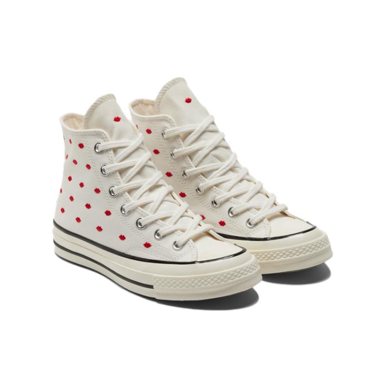 Converse Anos 70 Chuck 70 Chuck Taylor All Star Casual de Cano Alto Alpargatas Unissex Branco Vermelho