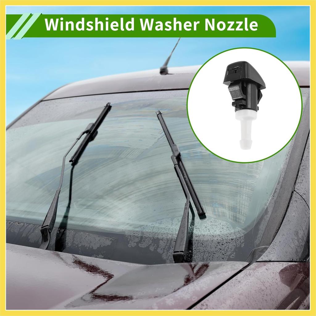 No.986303J000 Windshield Washer Nozzle for Hyundai Santa Fe 2013-2018 Black,White Front Windshield Spray Nozzles Wiper Spray Washer Jet Plastic 1 Set