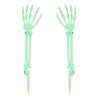 Halloween Skeleton Stake Decorations Creepy Skull Hand Arm with Stakes Realistic Skeleton Bone Model for Outdoor Yard Garden Lawn Decor