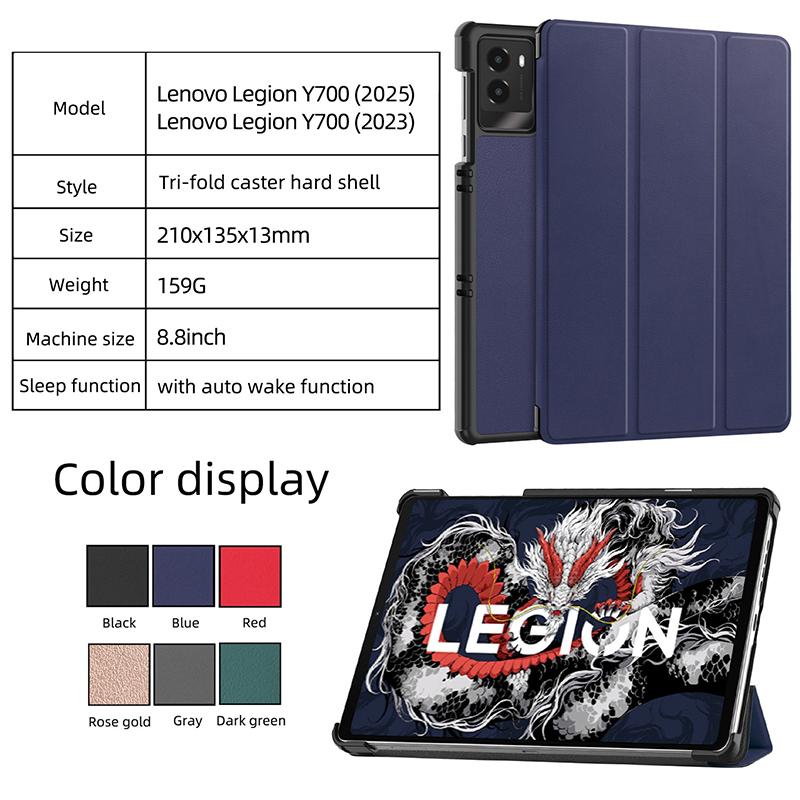 Per Custodia Legion Y700 2025 3a Generazione Cover Tablet 8.8" Pieghevole Flip Stand Con Auto Sleep Per Legion Y700 2025 Guscio
