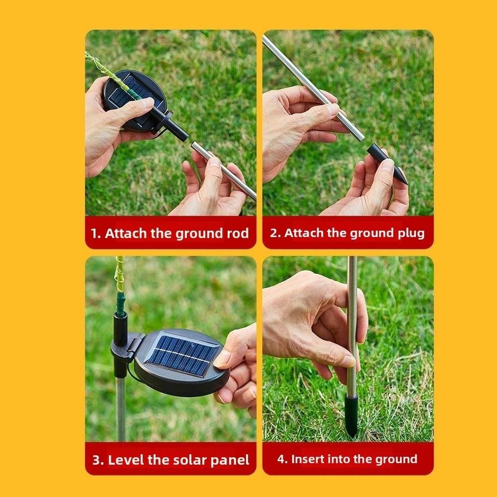 with 3 Head Simulation Flower Lamp Waterproof Landscape Light Solar Flower Light Courtyard