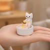 Cute Cat Candle Holder 3D Printed Tealight Candle Holder White Kitten Candle Light