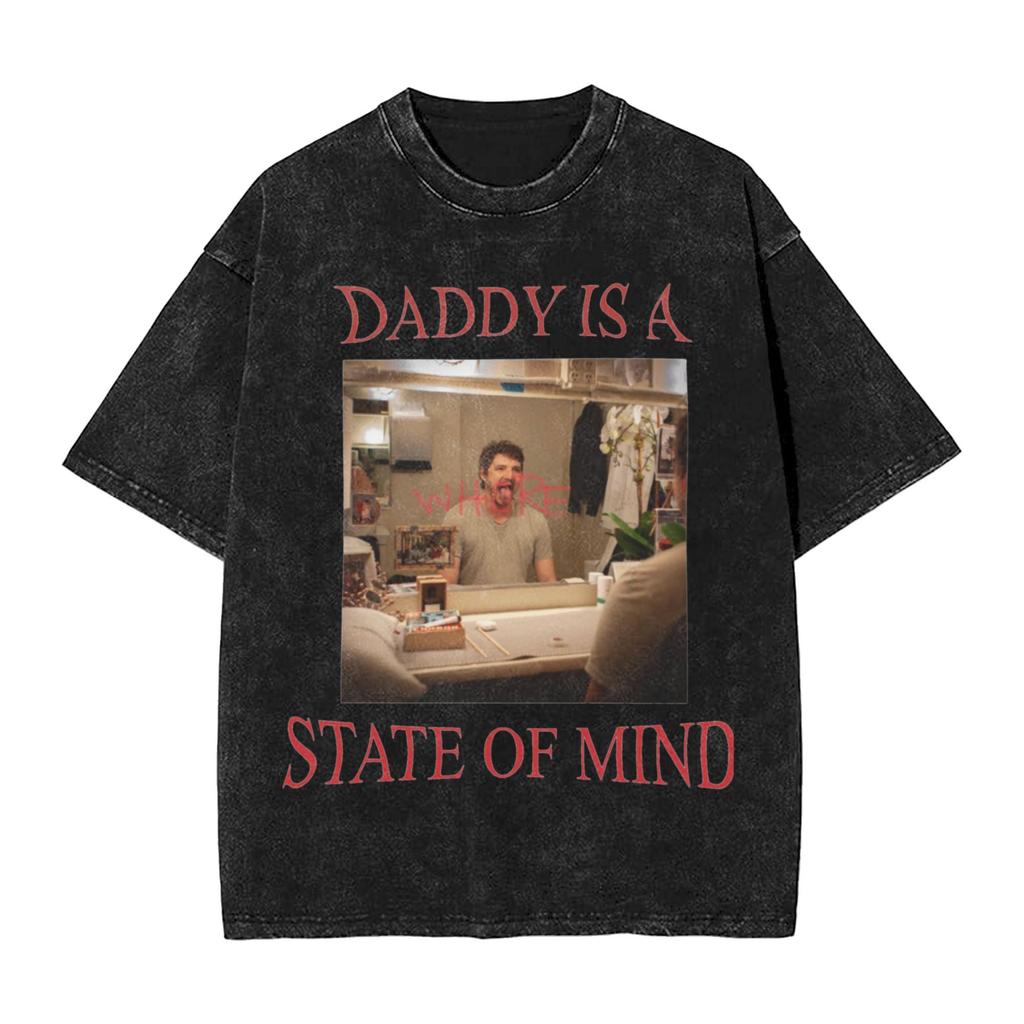 Pedro Pascal Merch Washed T Shirt for Unisex Women Streetwear Hip Hop TShirts Printed Tees Tops Cotton