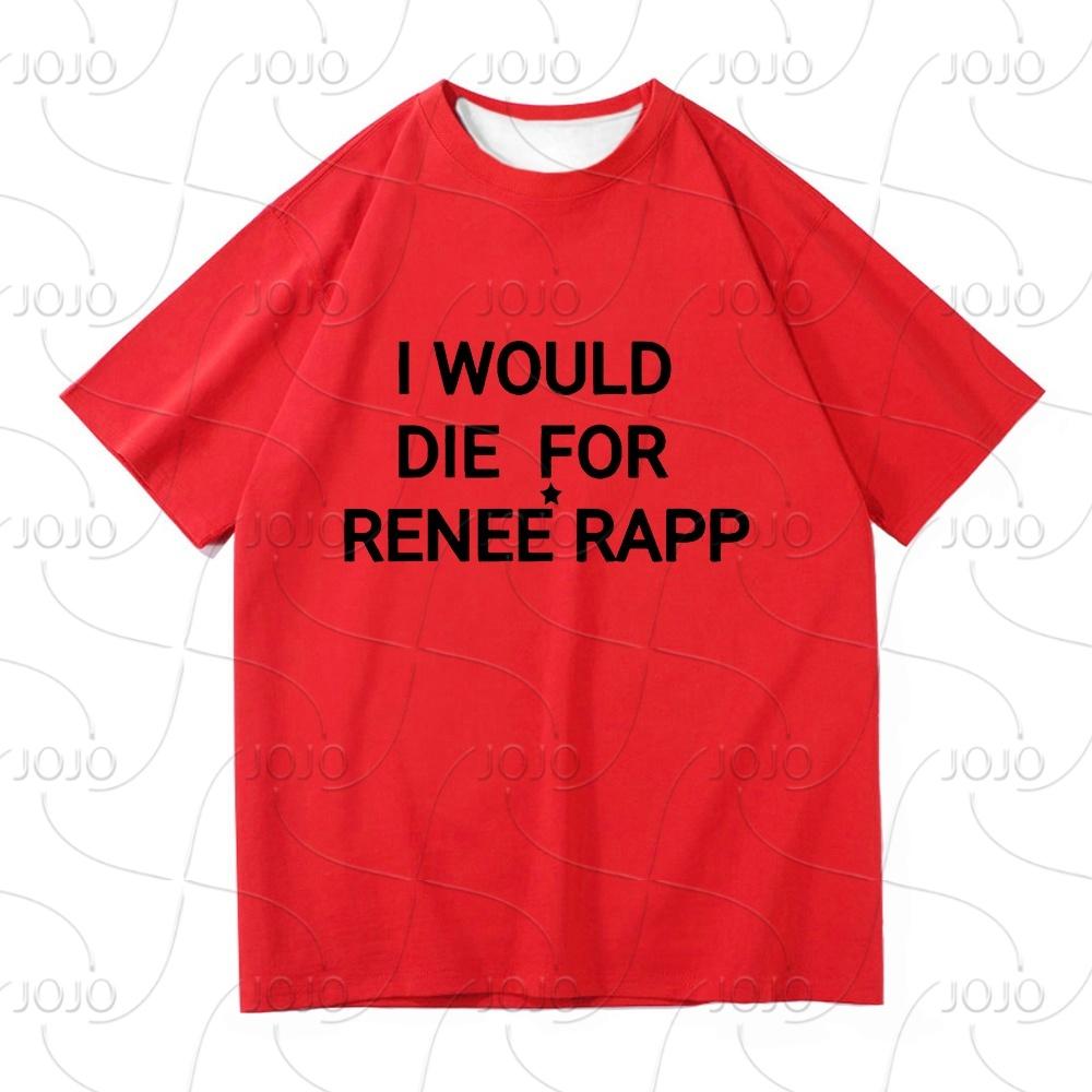 Reneé Rapp Bite Me TShirt 2025 Retro Fashion Men/women Clothing Retro Harajuku Quick Drying Clothes Vintage Hiphop T-Shirts