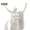 3D Carved Sculpture Printed Greek Goddess Figurine, Crescent Statue, Resin Small Decorative Statue Ornaments for Home Office Desktop Bookshelf