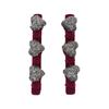 Double Layer Flocked Bangs Side Clip Crystal Love Heart Hair Braiding Hairpins Women Girls Clip Bangs Barrettes Hair Accessories Forehead Bangs Clip