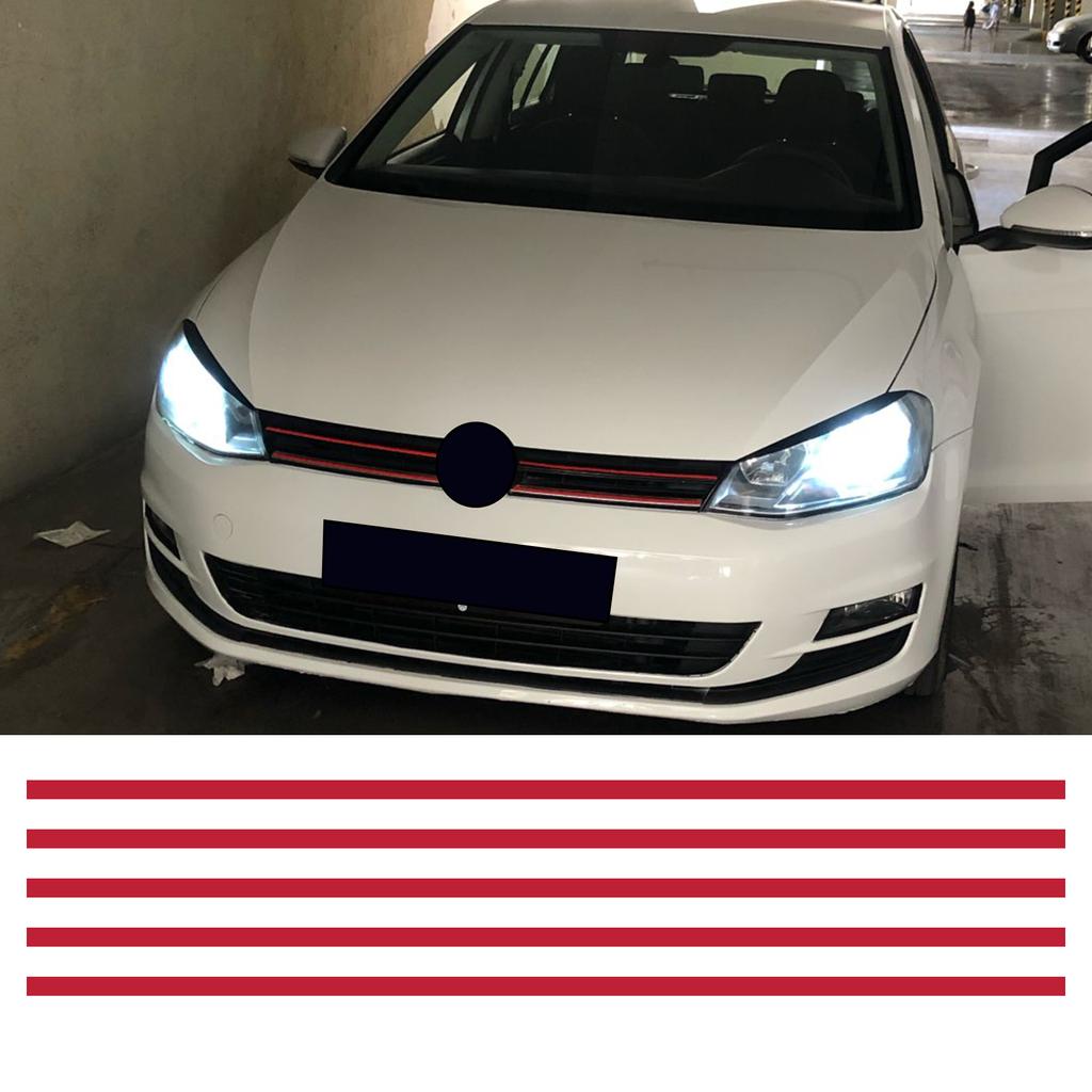 Autoaufkleberstreifen Reflektierende Aufkleber Fronthaubengrillaufkleber Autodekoration Auto-Styling für Auto Passend für VW Golf 6 7 Tiguan
