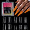 10 In 1 Clear Nails Forms Snake Pattern Press On Nails Full Cover Fasle Nails Tips Extension False Nails