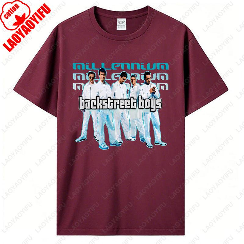 Backstreet Boys Millennium Tour Hudební Vintage Tričko Pánské Dámské Hipster Populární Vrcholy Letní Móda Streetwear Unisex Trička Dárek
