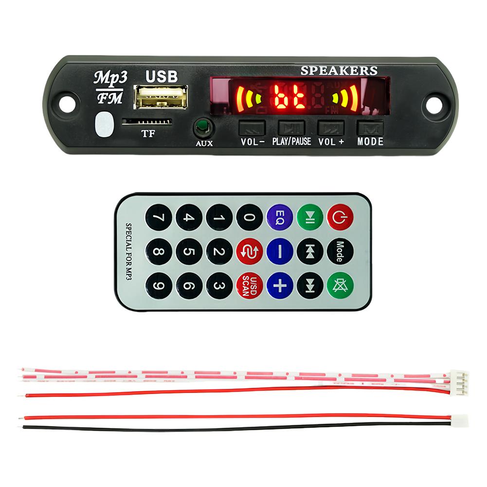 5/12V Audio MP3 Player Module USB TF FM Radio Bluetooth-Compatible 5.0 Audio Module Lossless Audio with Remote Control for Car