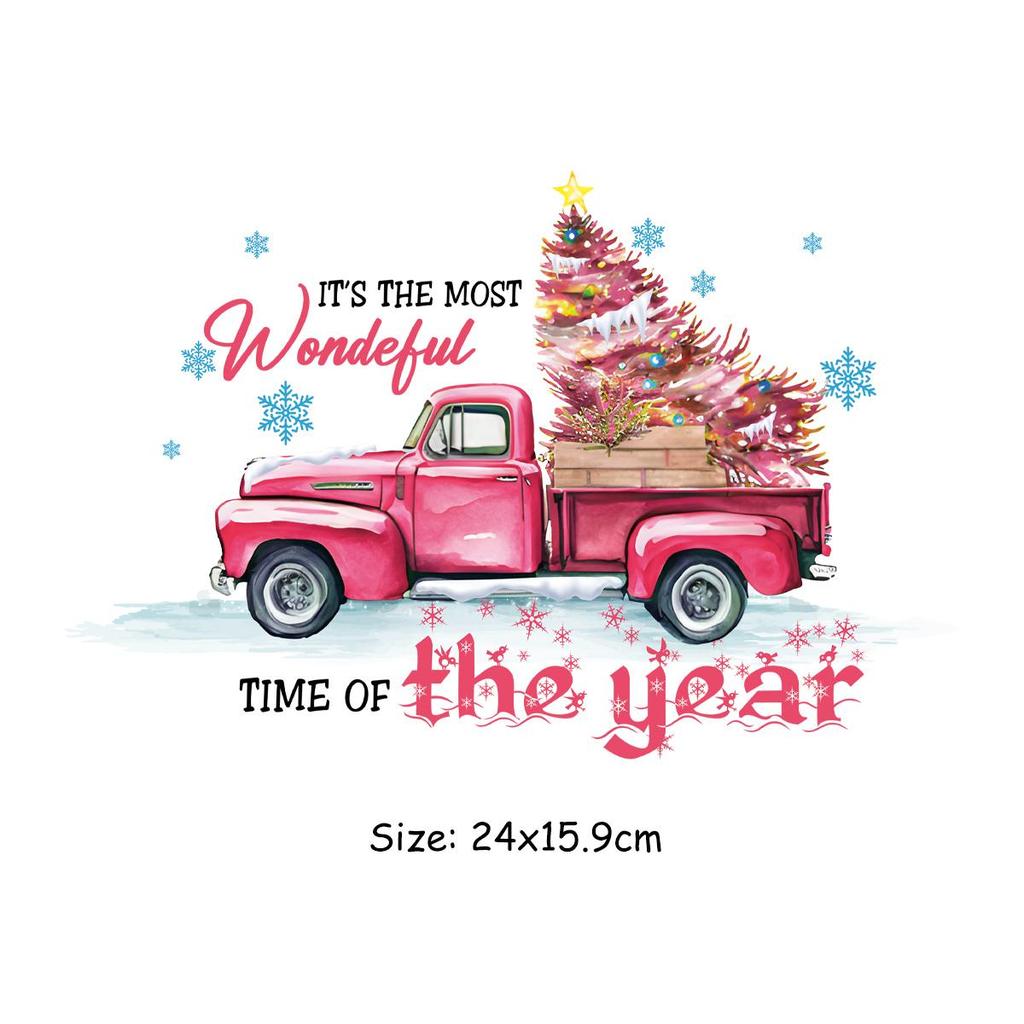 2023 Christmas Patch For Clothes Barbie Pink Clothes Stickers Diy Parches Ropa Heat Press Appliqued Iron On Heat Transfer Thermo