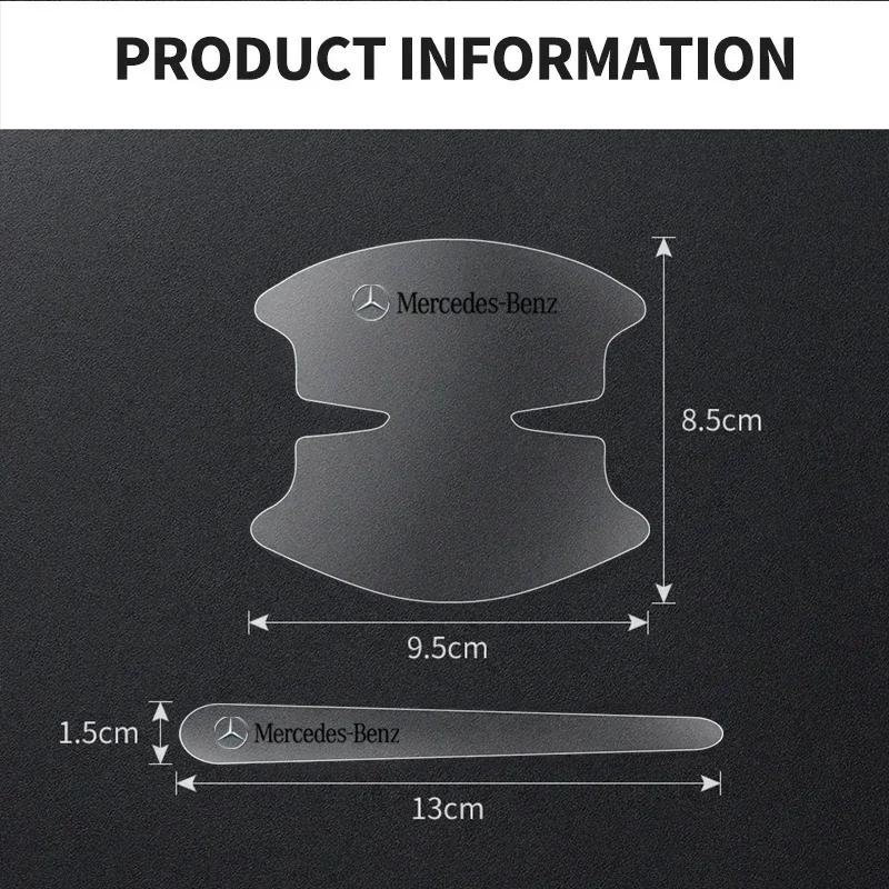 8pcs Car Door Bowl Anti-scratch Badge Clear Door Handle Sticker for Mercedes Benz W212 W204 W211W168 W213 W205 W210 W108 W124